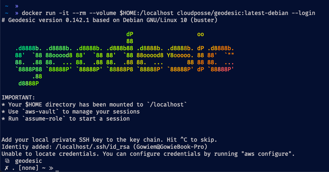 Geodesic Login Shell