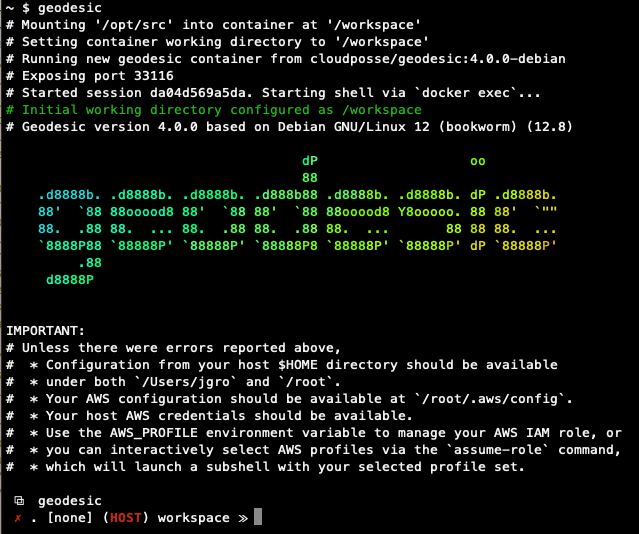 Geodesic Login Shell